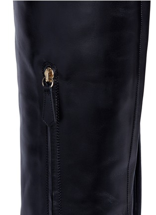 Detail View - Click To Enlarge - AQUAZZURA - 'Whip It' fringe thigh high leather boots