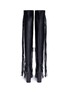 Back View - Click To Enlarge - AQUAZZURA - 'Whip It' fringe thigh high leather boots
