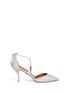 Main View - Click To Enlarge - AQUAZZURA - 'Matilde 75' lace-up tie back leather pumps