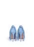 Back View - Click To Enlarge - AQUAZZURA - Fringed bow tie suede pumps