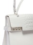 Detail View - Click To Enlarge - DELVAUX - 'Tempête GM' crocodile flap leather satchel