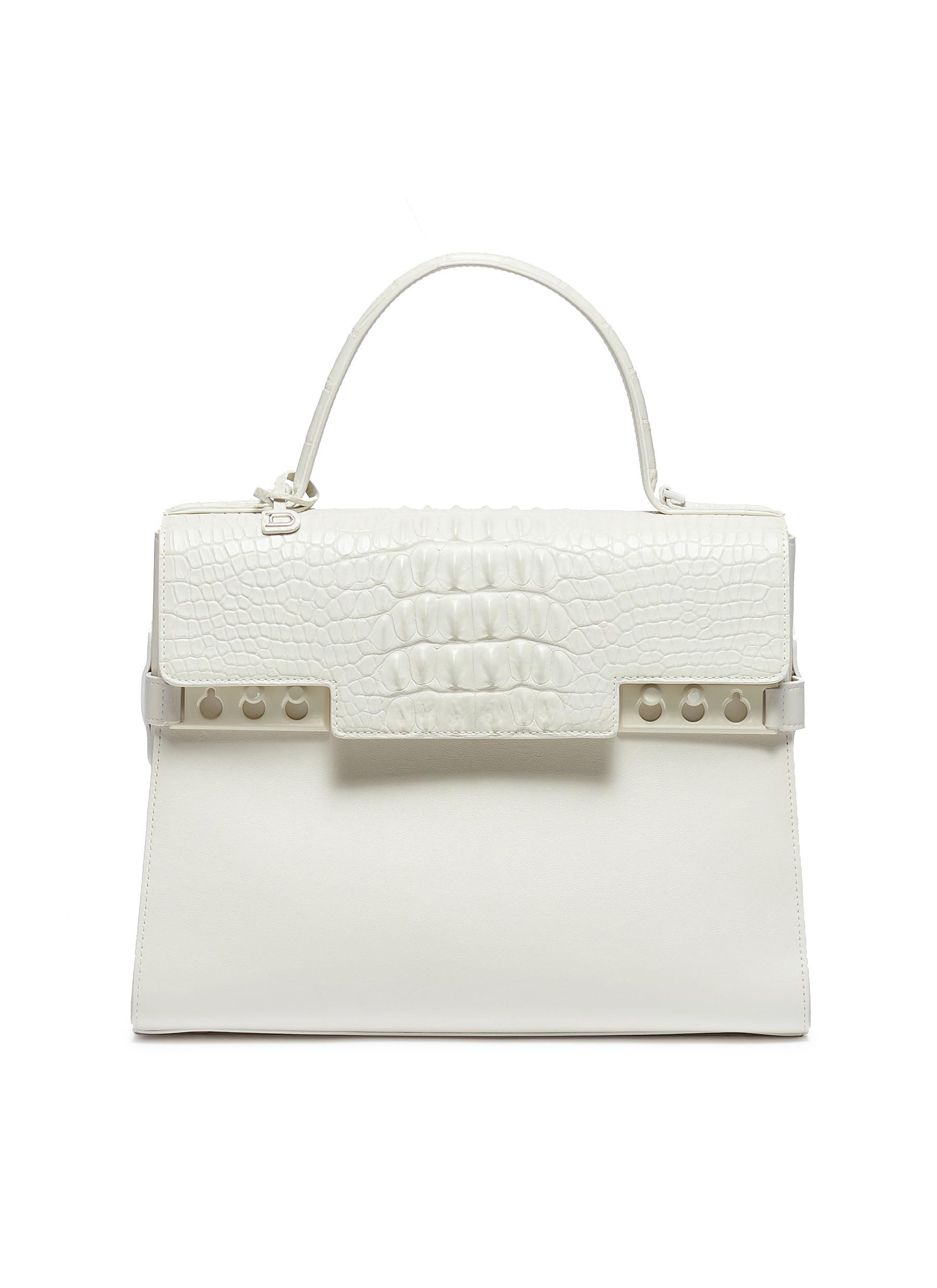 Tempête Gm Crocodile Flap Leather Satchel
