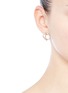 Figure View - Click To Enlarge - W. BRITT - 'Cross Hexagon' 18k yellow gold stud earrings