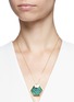 Figure View - Click To Enlarge - W. BRITT - 'Hexagon' malachite pendant necklace