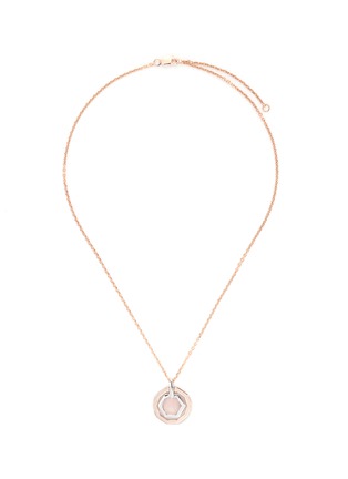 Main View - Click To Enlarge - W. BRITT - 'Mini Decagon' rose quartz pendant necklace
