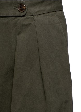 Detail View - Click To Enlarge - DRIES VAN NOTEN - 'Pamplona' pleat brushed twill wide leg pants