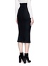 Back View - Click To Enlarge - HAIDER ACKERMANN - Front vent felted virgin wool pencil skirt