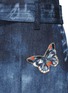 Detail View - Click To Enlarge - VALENTINO GARAVANI - Butterfly embroidered tie dye print denim skort