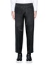 Main View - Click To Enlarge - ALEXANDER MCQUEEN - Side stripe satin cropped jogging pants