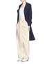 Figure View - Click To Enlarge - ERIKA CAVALLINI - 'Asami' cotton-linen wrap pants