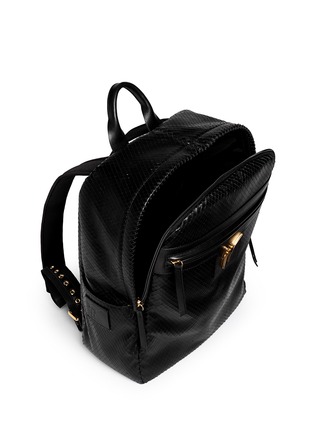Detail View - Click To Enlarge - 73426 - Scale effect leather backpack