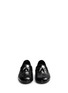 Front View - Click To Enlarge - 73426 - 'Kevin' shark tooth scale effect leather slip-ons