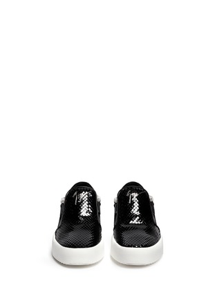 Front View - Click To Enlarge - 73426 - 'May London' scale effect leather skate slip-ons