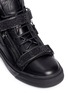 Detail View - Click To Enlarge - 73426 - 'London' Swarovski crystal strap mid top leather sneakers