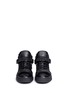 Front View - Click To Enlarge - 73426 - 'London' Swarovski crystal strap mid top leather sneakers