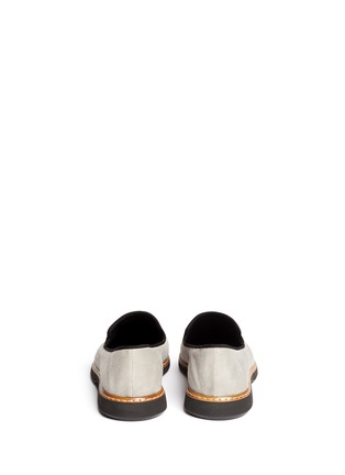 Back View - Click To Enlarge - 73426 - 'Kevin' metal cap suede slip-ons