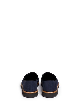 Back View - Click To Enlarge - 73426 - 'Kevin' metal cap suede slip-ons