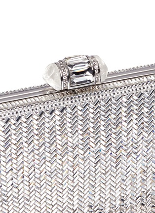 Detail View - Click To Enlarge - JUDITH LEIBER - 'Herringbone Tall Slender Rectangle' crystal pavé box clutch