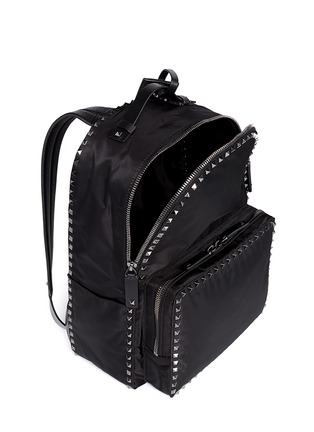 Detail View - Click To Enlarge - VALENTINO GARAVANI - 'Rockstud' nylon backpack