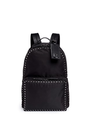 Main View - Click To Enlarge - VALENTINO GARAVANI - 'Rockstud' nylon backpack