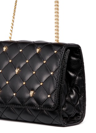 Detail View - Click To Enlarge - THOMAS WYLDE - 'Vendetta' skull stud leather crossbody bag