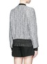 Back View - Click To Enlarge - 3.1 PHILLIP LIM - Cable knit effect cloqué jacquard bomber jacket
