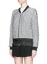 Front View - Click To Enlarge - 3.1 PHILLIP LIM - Cable knit effect cloqué jacquard bomber jacket