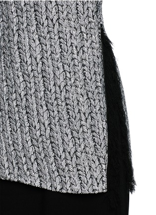 Detail View - Click To Enlarge - 3.1 PHILLIP LIM - Cable knit effect cloqué jacquard combo dress