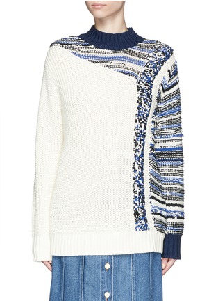 Main View - Click To Enlarge - 3.1 PHILLIP LIM - Patchwork cable knit sweater