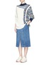 Figure View - Click To Enlarge - 3.1 PHILLIP LIM - Patchwork cable knit sweater