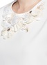 Detail View - Click To Enlarge - 3.1 PHILLIP LIM - Floral lace embellished neckline crepe top