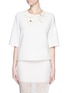 Main View - Click To Enlarge - 3.1 PHILLIP LIM - Floral lace embellished neckline crepe top