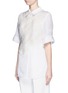 Front View - Click To Enlarge - 3.1 PHILLIP LIM - Gathered chest panel silk organza blouse