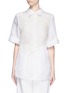 Main View - Click To Enlarge - 3.1 PHILLIP LIM - Gathered chest panel silk organza blouse