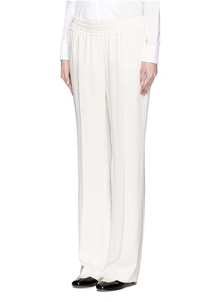 Front View - Click To Enlarge - 3.1 PHILLIP LIM - Shirred waist straight leg crepe pants