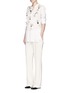 Figure View - Click To Enlarge - 3.1 PHILLIP LIM - Shirred waist straight leg crepe pants