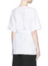 Back View - Click To Enlarge - 3.1 PHILLIP LIM - Smocked panel sash waist cotton poplin shirt