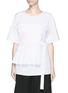 Main View - Click To Enlarge - 3.1 PHILLIP LIM - Smocked panel sash waist cotton poplin shirt
