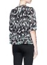 Back View - Click To Enlarge - ISABEL MARANT - 'Paden' lace-up patchwork print silk georgette top