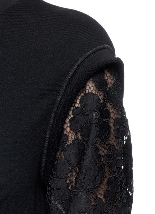 Detail View - Click To Enlarge - 3.1 PHILLIP LIM - Floral lace sleeve French terry sweatshirt