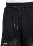 Detail View - Click To Enlarge - 3.1 PHILLIP LIM - Floral lace trim French terry shorts