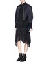 Figure View - Click To Enlarge - 3.1 PHILLIP LIM - Floral lace skirt French terry dress