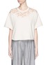 Main View - Click To Enlarge - 3.1 PHILLIP LIM - Floral lace panel French terry T-shirt