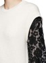Detail View - Click To Enlarge - 3.1 PHILLIP LIM - Floral lace sleeve French terry sweatshirt