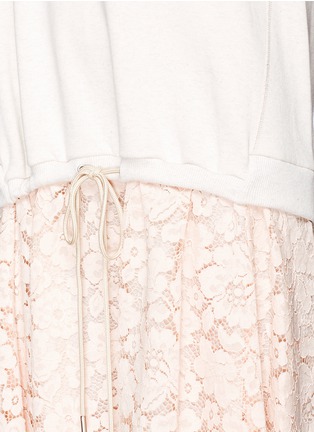 Detail View - Click To Enlarge - 3.1 PHILLIP LIM - Floral lace skirt French terry dress