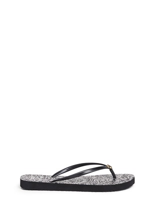 Main View - Click To Enlarge - TORY BURCH - 'Thin' doodle flower print flip flops