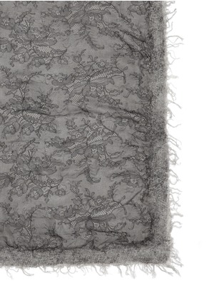 Detail View - Click To Enlarge - FALIERO SARTI - 'Raissa' lace print cashmere-modal-silk scarf