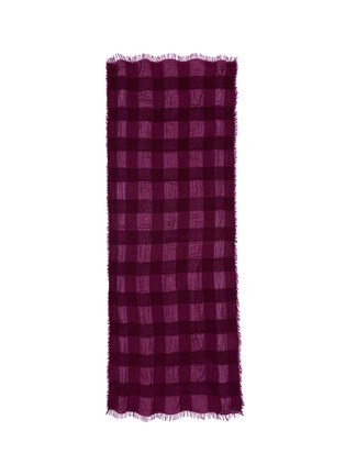 Main View - Click To Enlarge - FALIERO SARTI - 'Gigi' textured plaid knit modal blend scarf