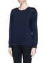 Front View - Click To Enlarge - HELMUT LANG - Layer back cotton-tencel sweatshirt