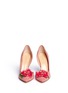 Figure View - Click To Enlarge - CHARLOTTE OLYMPIA - 'Vamp In Bloom' flower corsage suede d'Orsay pumps